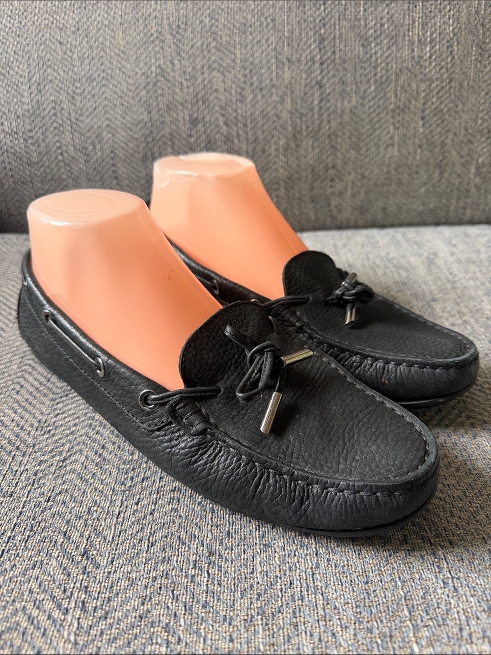 Tod’s Black Leather Women’s Loafers Driving Shoes Size: 38.5